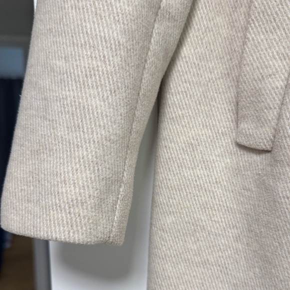 Zara Women's Beige Double-Breasted Pea Coat - Picture 3 of 8